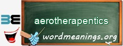 WordMeaning blackboard for aerotherapentics